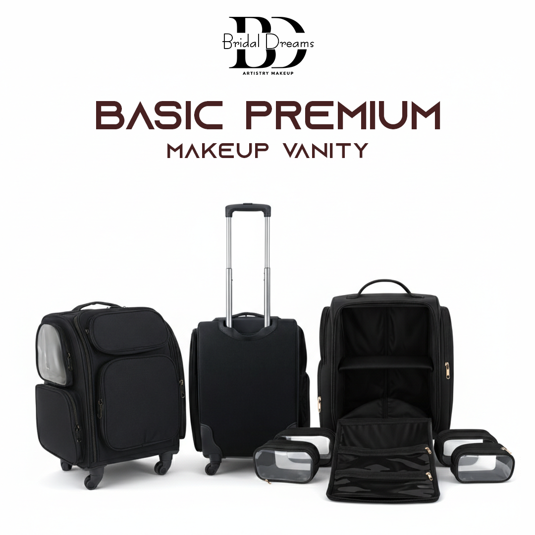 Premium Rolling Makeup Vanity Bag by BridalDreams®