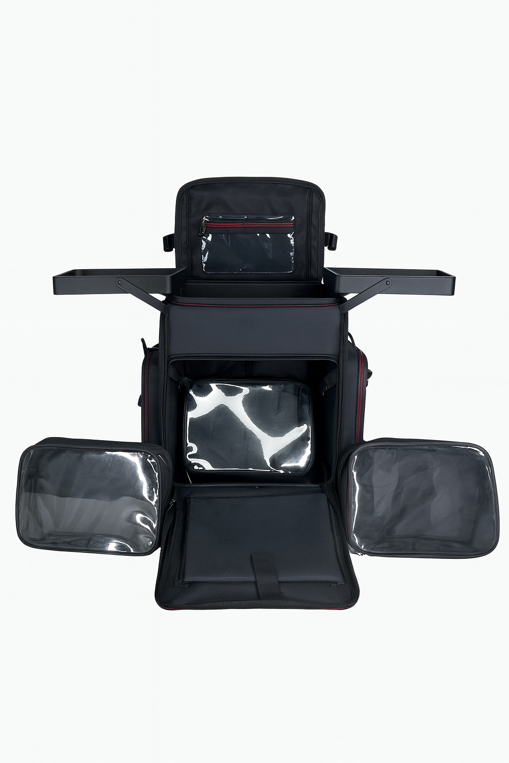 Premium 2-Tray Makeup Vanity Organizer Bag with 3 Pouches by BridalDreams®