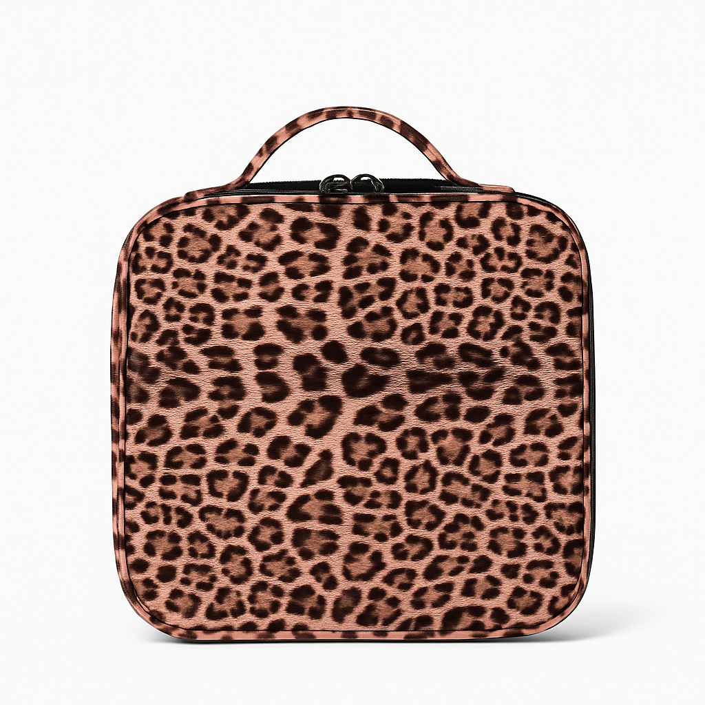 Cheetah Printed Makeup Vanity Organizer Bag by BridalDreams®