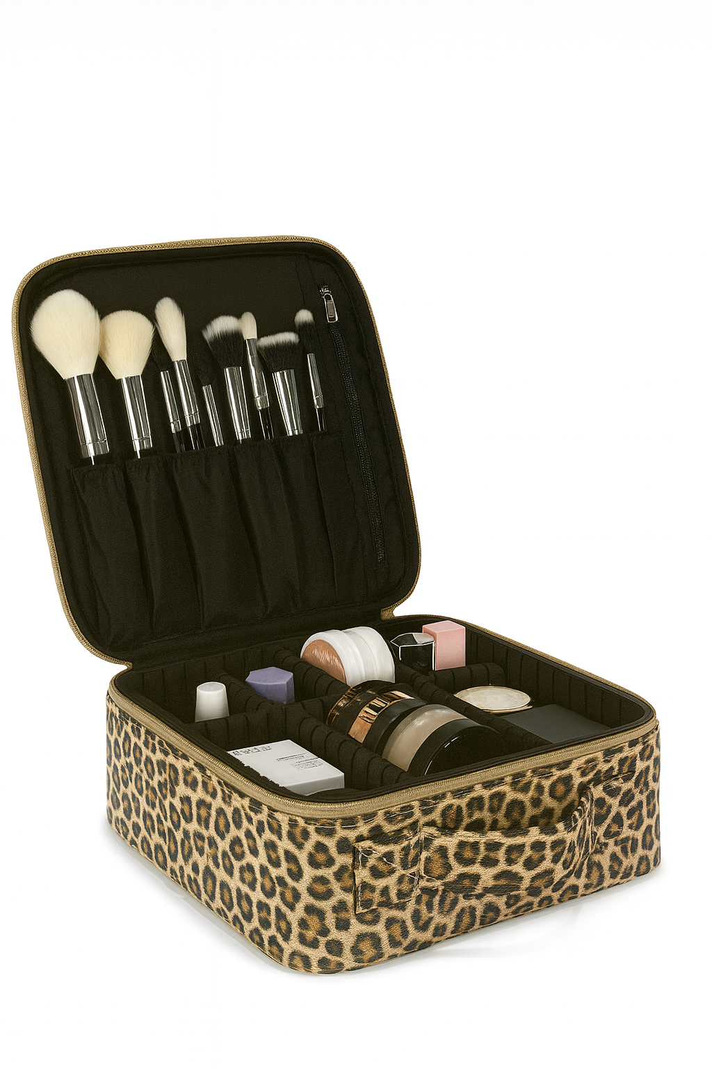 Cheetah Printed Makeup Vanity Organizer Bag by BridalDreams®