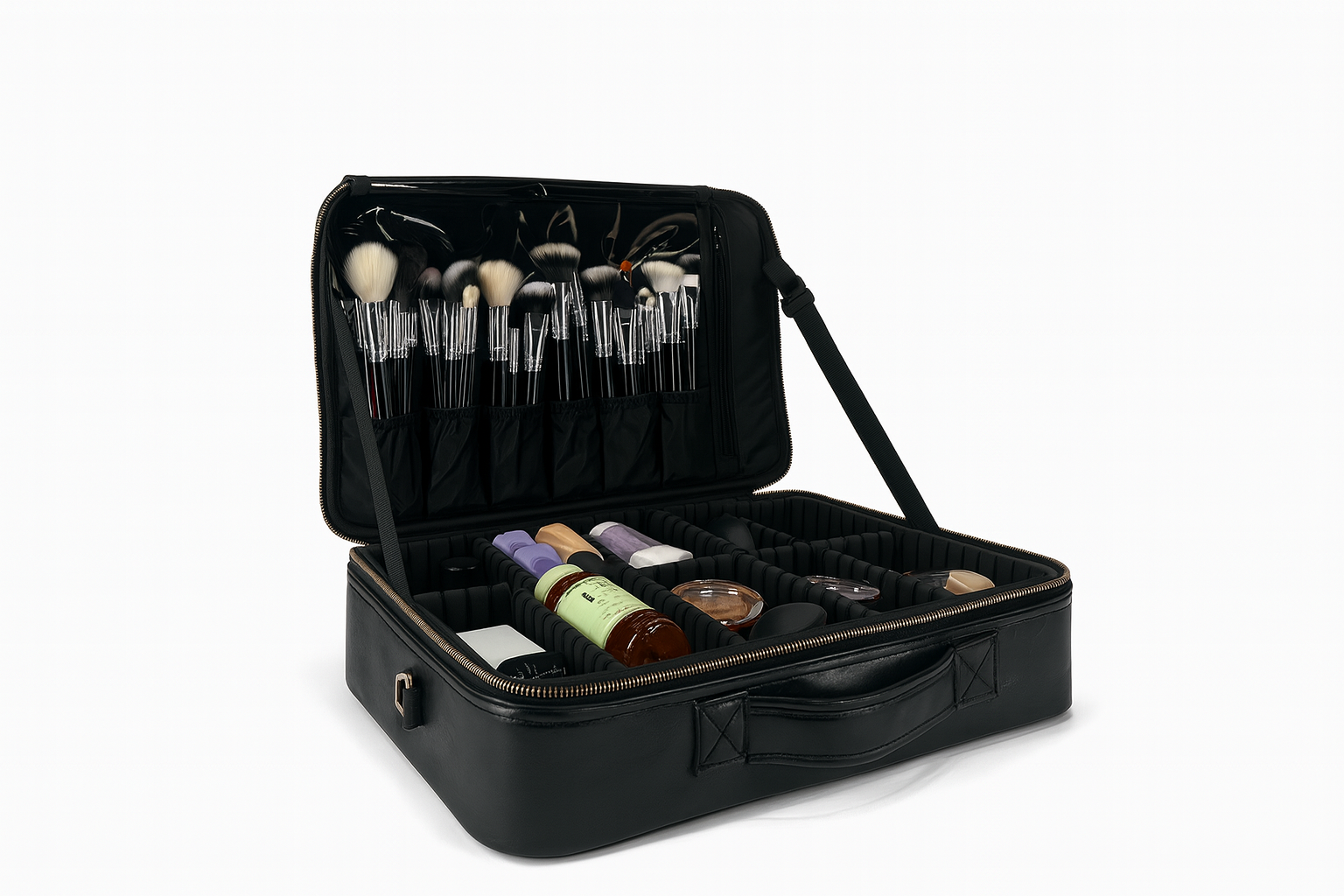 Large Premium Multi-Compartment Makeup Vanity Bag by BridalDreams®