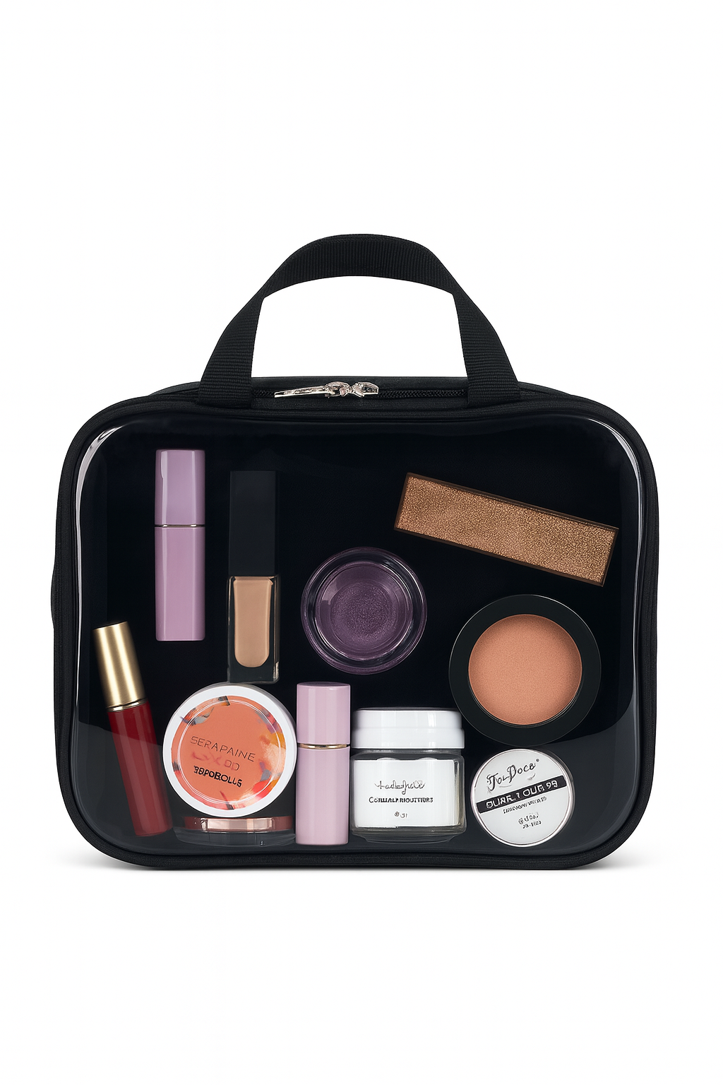 Dual-Side Transparent Makeup Organizer Pouch by BridalDreams