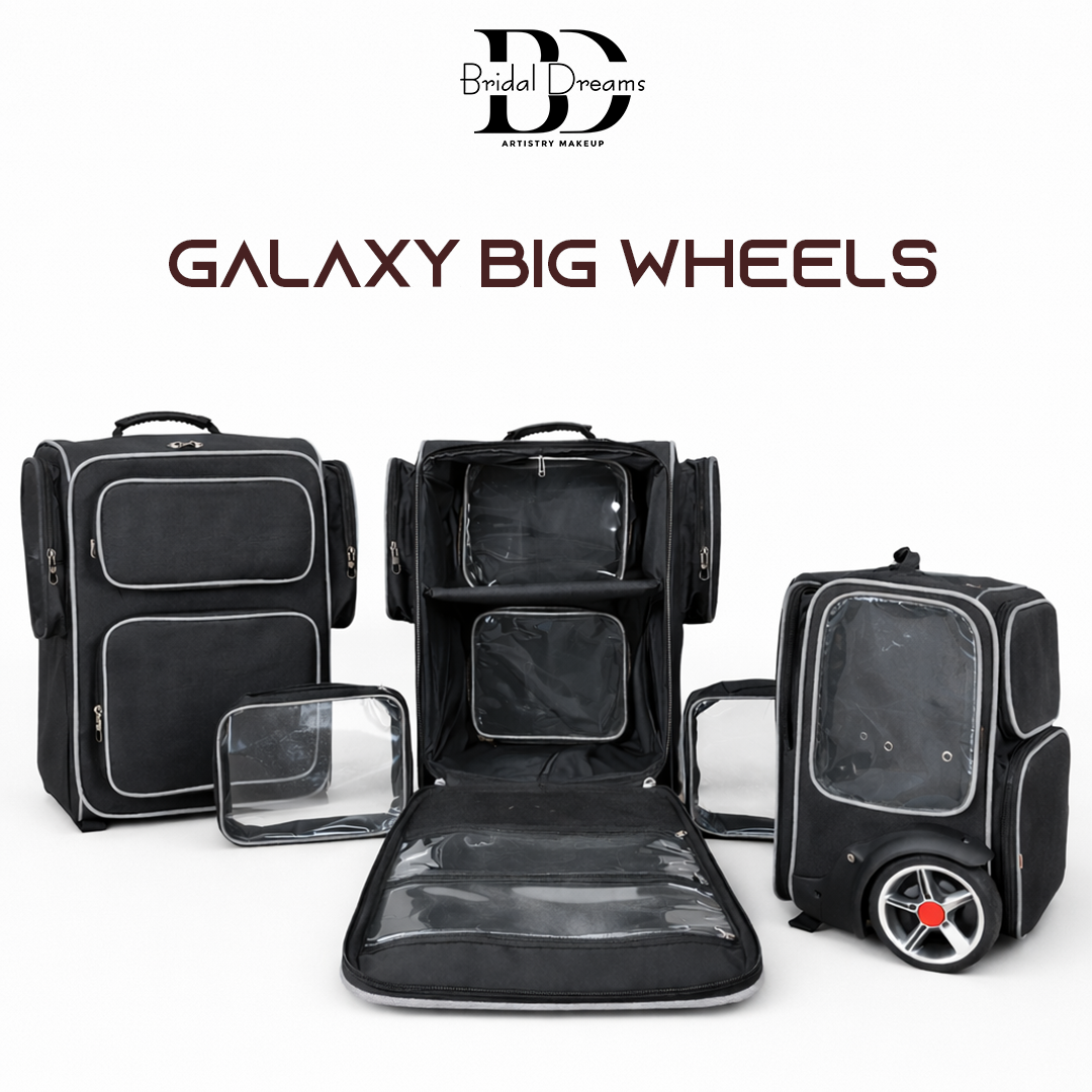 Galaxy Big Wheels Makeup Trolley Bag by BridalDreams®