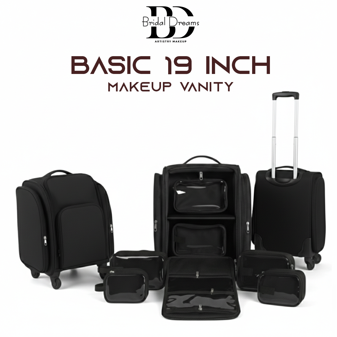 Basic 19-Inch Rolling Makeup Vanity Bag by BridalDreams®