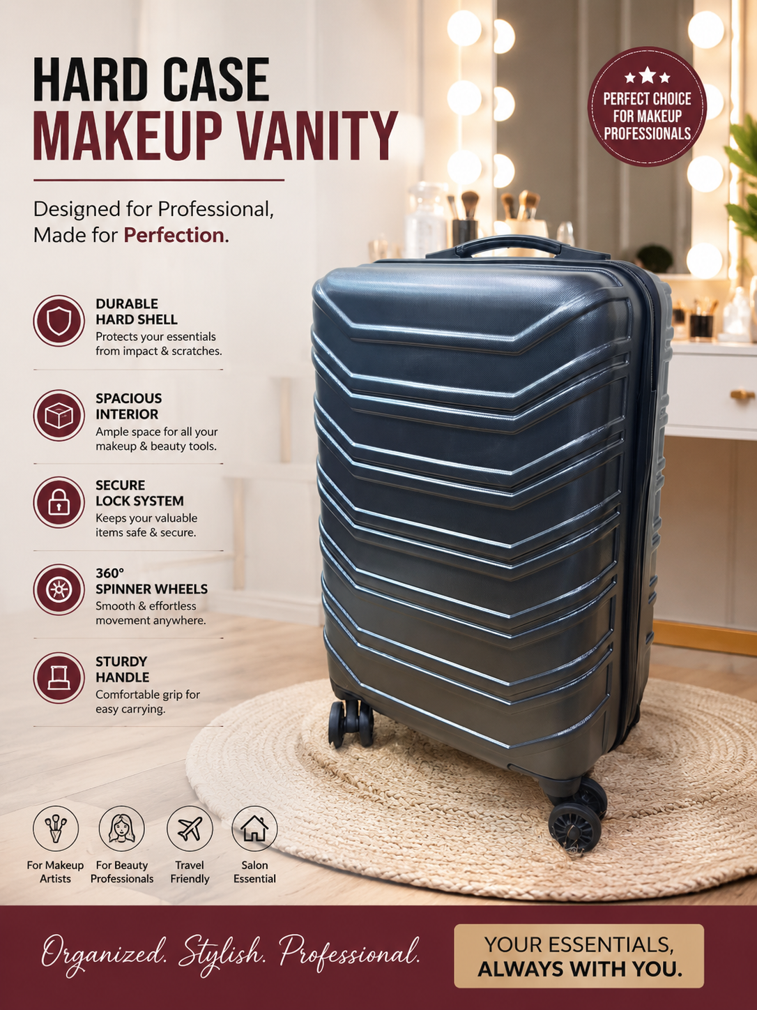 Premium Hard Case Vanity Bag by BridalDreams®