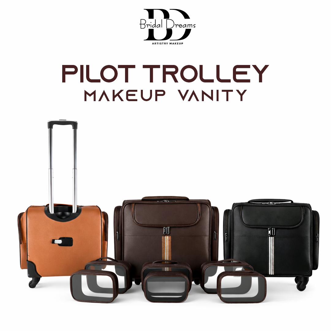 Pilot Rolling Makeup Trolley Vanity Bag by BridalDreams®